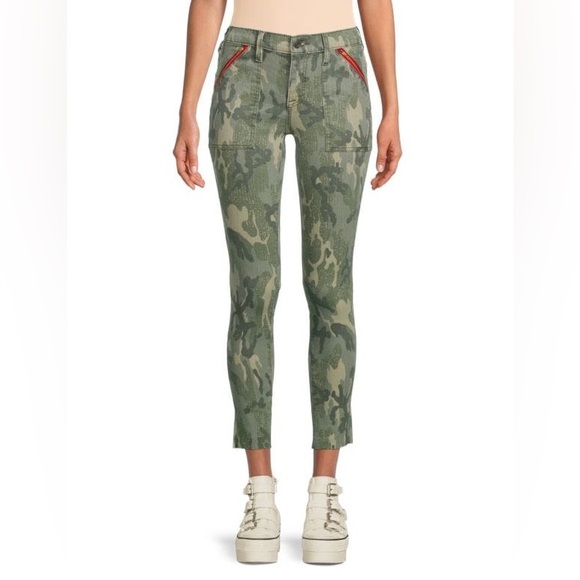 Etienne Marcel Camo High Rise Red Zipper Skinny Jeans size 26 (2/4) - Picture 3 of 9